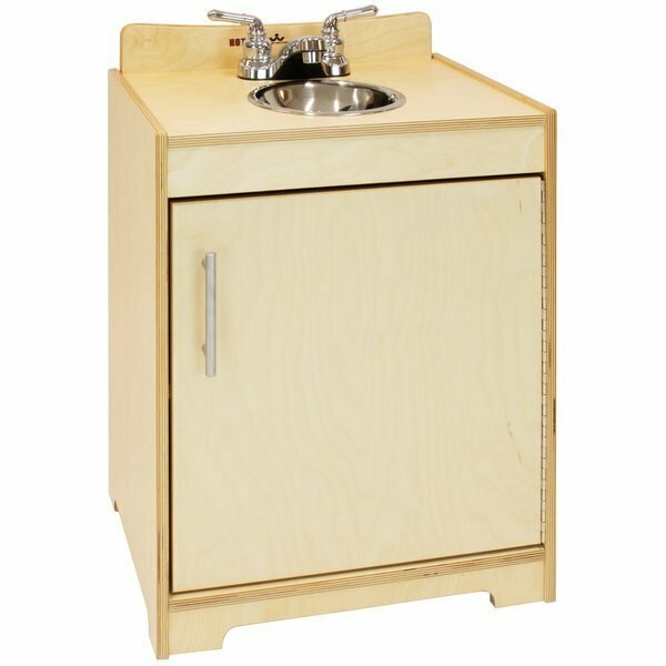 Whitney Brothers WB6430N 19'' x 15'' x 25 3/4'' Contemporary Children's Natural Wood Play Sink 9466430N